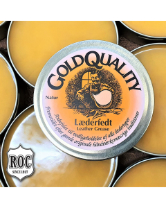 Gold Quality Læderfedt er nærende og plejende. Forlænger læderets levetid og holder læderet blødt og smidigt. NATUR 190 ml  