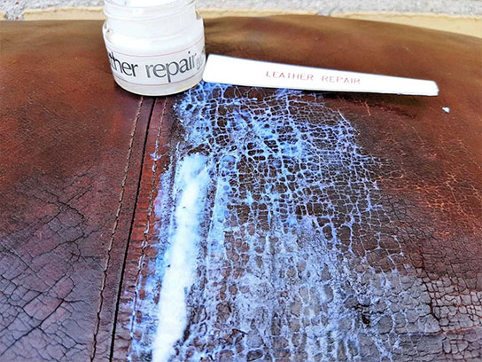 Se hul dækning, læder reparation 